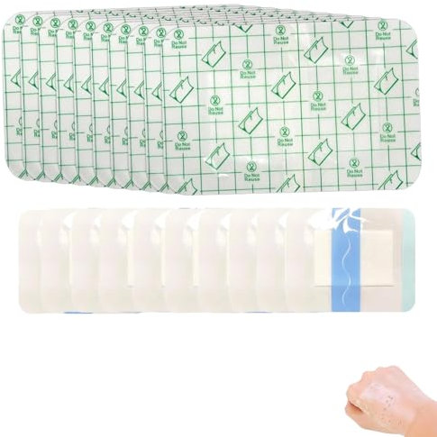 70PCS Waterproof Dressings for Wounds, Large Dressings for Wounds 3x4cm 60PCS and 5x9cm 10PCS, Waterproof Wound Dressing Adhesive Bandage, Breathable & Hypoallergenic for Tattoo Aftercare Shower Swimm