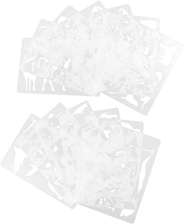 Housoutil 13 Stück Teiliges Diy Malvorlagen für Hohl und Schablonenpapier für Bastelprojekte und Bildung Fördert Vorstellungskraft und Motorische Fähigkeiten