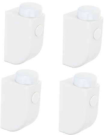 Sewroro 4 Piezas de Bloqueo de Seguridad para Ventanas Corredizas, Tope de Marco de Plástico Blanco, sin Perforaciones, Protección Antiescalada para Niños