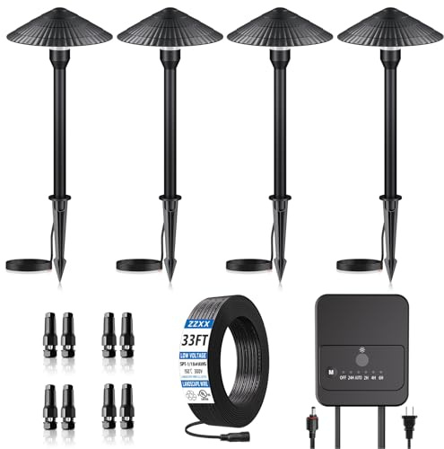 ZZXX All-in-One Low Voltage Landscape Lighting Kit, 5W Outdoor Lights 2700K
