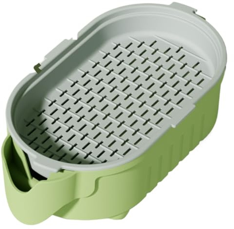 Qkbuza Confezione da 2 vasi idroponici per erba gatta idroponica in polipropilene, per animali domestici, kit di coltivazione senza suolo, per erba gatta e giardinaggio indoor, 16,4 x 8,8 x 5,1 cm