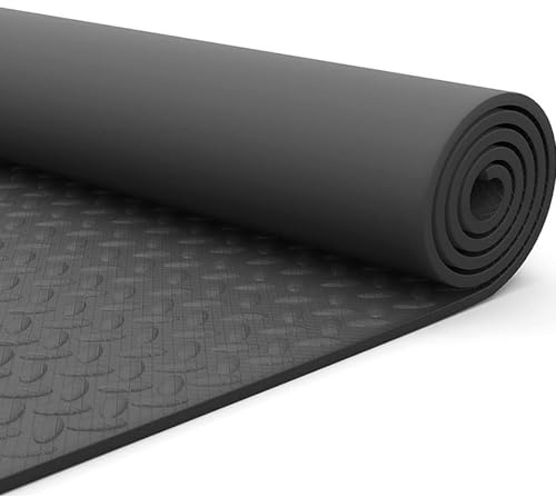 LEMYAHCH Laufband Matte, rutschfeste und Hohe Dichte Bodenschutzmatte für Stationäres Spinnrad, Crosstrainer, Rollentrainer, Rudergerät, Eva Trainingsmatte für Yoga, 10mm Dicke(Size:200x100cm)
