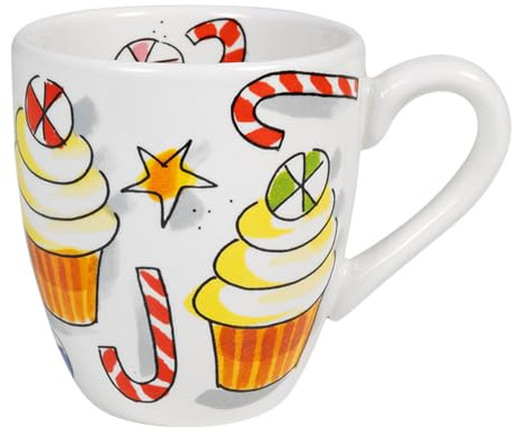 Blond Amsterdam Mini-Becher Weihnachten, 200ml | Keramik, Weihnachtsmotiv, Für Espresso & Kaffee, Mikrowellengeeignet, Handwäsche empfohlen
