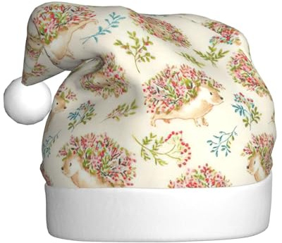 VCzsdff Blumen-Igel-Druck, Unisex, Erwachsene, jährliche Zeremonie, 1 Stück, Weihnachts-Stirnbänder, Dekoration, Weihnachtsbaum, Schneemann, Weihnachtsmannmütze