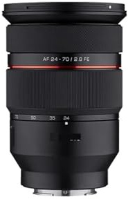 AF 24–70 mm F2.8 Zoomobjektiv for Vollformatkameras mit großer Blendenöffnung und Autofokus (AF F), kompatibel mit Sony E/FE A6000, A6300, A6400 und NEX-3R