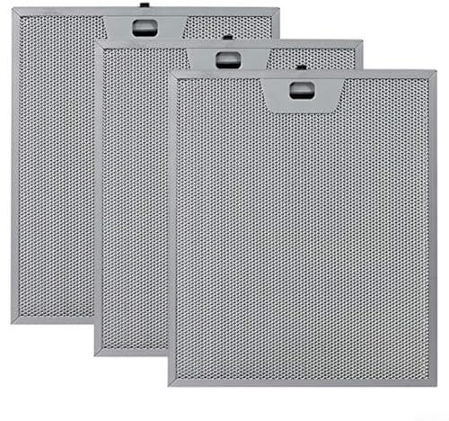 Aluminum Range Hood Grease Filter 300 X 250 Mm, 5-Layer Metal Mesh For Efficient Oil And Smell Removal, Compatible With Kitchen Extractor Fans, 3-Packs