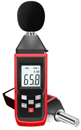 Medidor de nivel sonido con alarma instrumento, herramienta medición volumen LCD, comprobador monitoreo decibelios, Unidad Acústica