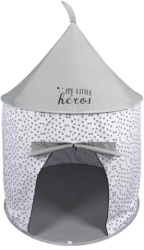 My Little Héros - Tienda de campaña para niños (100 cm de diámetro, 125 cm de altura, con suelo y cojín, con ventana, rincón de lectura y juegos para habitación infantil)