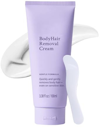 Body Hair Removal Cream for Women – Gentle & Quick Hair Remover Cream, Moisturising Depilatory Cream with Spatula, 100ml, Smooth & Gentle Hair Removal for Sensitive Skin, Legs, Arms & Underarms