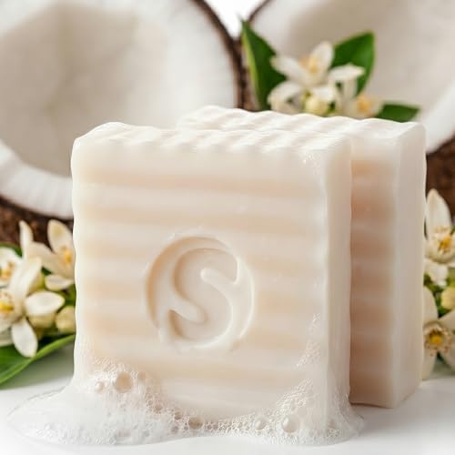 Jabón ROPA 100% Aceite de Coco Natural – Jabón para Ropa Íntima, Delicada y Bebé – Quitamanchas Artesanal Hipoalergénico y Vegano – Pastillas Sólidas Sin Plástico Zero Waste (Pack de 2 (250g))
