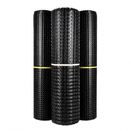JISADER Zaun für Kleintiere, 50m Hühnerzaun & Hundezaun, 3cm Maschenweite, flexibel, dunkelgrau, inkl. Beftigungszubehör, 1,5 Meter hoch, 4,5 mm, 50 Met