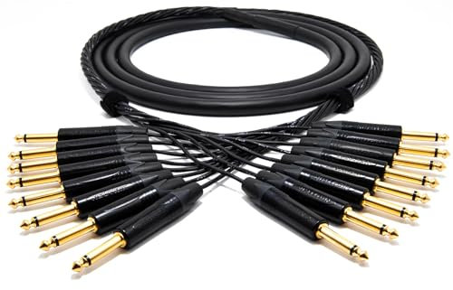 enoaudio Mogami 2932 8 Multicore analógico Cable Snake no-balanceado | Neutrik 6,3mm TS | HiFi - 0,5 m