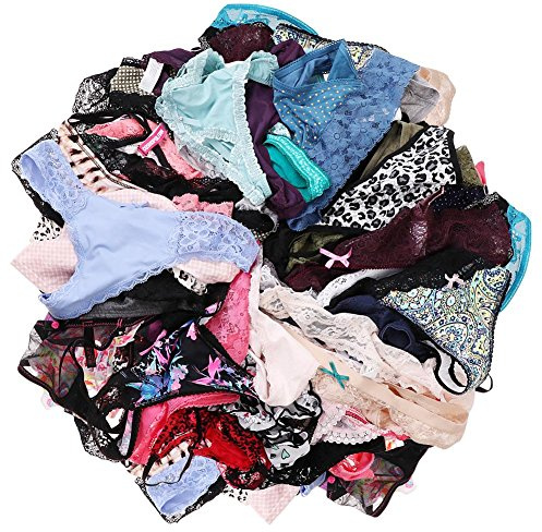 UWOCEKA Sexy Thongs for Women,Variety of T-Backs 10 Pack Sexy Underwear G-Strings Lacy Undies Panties Tanga, Multicolor, M