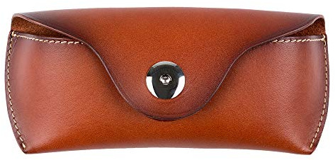 ZLYC Unisex handgefertigtes hartes Leder Kollektion Brillenetui Sonnenbrillenetui