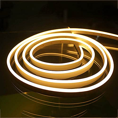 YXHL DC12V Silikon LED Neonlicht 3000K Warmweiß wasserdicht für Innen- und Außendekoration DIY Schild 5 Meter