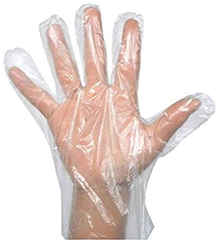 500 Guanti USA E Getta, Guanti Igienici in Pellicola di Plastica Tinta per Capelli, Cibo per La Casa, Guanti in PE
