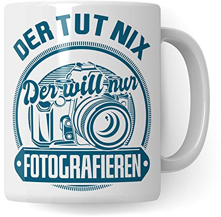 Pagma Druck Tasse Fotograf, Geschenk für Fotografen Becher, Kaffeetasse Fotografieren Spruch Objektiv Kameramann, Foto Kaffeebecher Photograf