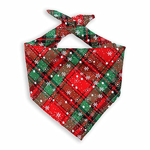 MONKIMAU Hundehalstuch für große Hunde - Halstuch Hund Weihnachten Xmas (rot)