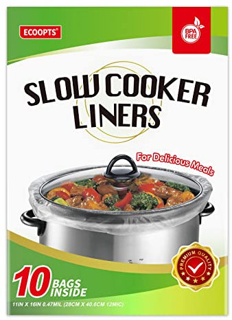 ECOOPTS Slow Cooker Liners by ECOOPTS | Small Cooking Bags Fit 1-3 Quarts (10)