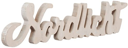 Brandsseller Deko-Schriftzug Nordlicht ca. 40 cm aus Holz
