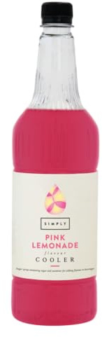 Simply Pink Lemonade Cooler, Suitable for Vegans, Beverage Syrup for Cocktails, Mocktails & Lemonades (1 Litre)