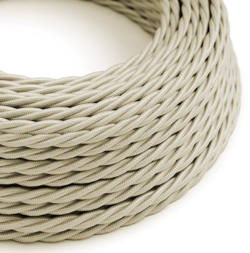 5 Meter Vintage 3 Core Twisted Electric Cable Fabric Covered Wire Italian Braided 0.75 mm Electrical Cable Flexible Wire for Lighting Other Appliances