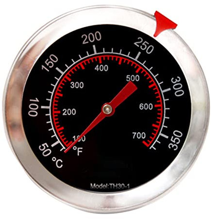 Thermomètre à friture profonde, jauge de température de cuisine en acier inoxydable de 210 mm avec clip de poêle réglable pour barbecue, friture à l'huile et cuisine