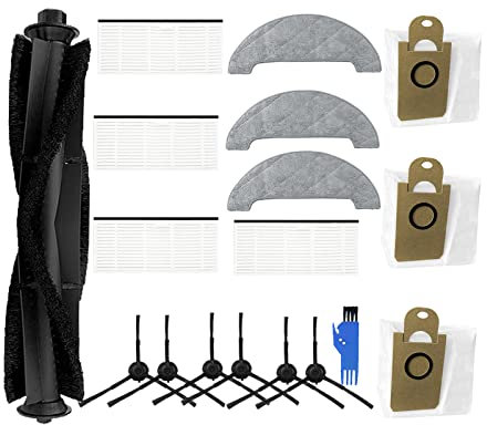 Ersatzteile-Set für XiaoMi Viomi S9 / Laresar L6 Pro Saugroboter Bürste Wischtücher Filter Staubbeutel Zubehör (17 Stück)