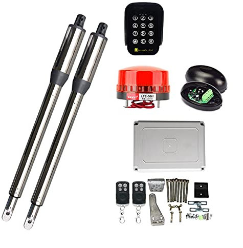 Azionamento Automatico a Doppia Foglia di 300kg Attuatore azionamento con WiFi gsm. Apriporta elettrici for Porta a pistone Elettrico del Telecomando (Color : E)