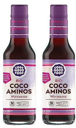 Bio Coco Aminos Würzsauce - Vegan, Glutenfrei, Histaminfrei - 2x500 ml | Alternative Sojasauce, Sojafrei, Umami Geschmack, für Marinaden, Dressings, asiatische Gerichte