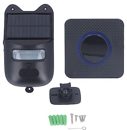 Sonnette Solaire Solaire Intelligent Induction Sans Fil Welcomer Alarme Infrarouge Sans Fil Capteur De Mouvement Alarme Sonnette De Porte pour Fermes Camping Maisons Jardins