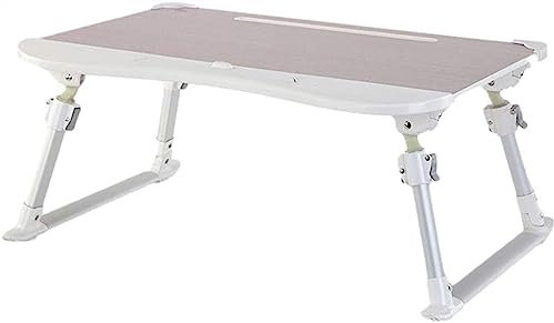 Laptoptisch fürs Bett, höhenverstellbar, multifunktionale Schreibtischerhöhung, tragbar, zusammenklappbar, für Notebooks, Computer-Tablettständer mit (Farbe: Gelb, Größe: 70 x 49)
