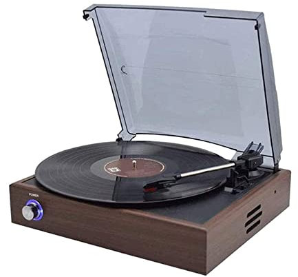 CAFIEDR Tocadiscos de Vinilo LP, Reproductor de Fono con Bluetooth para el hogar, fonógrafo Simple Retro, Tocadiscos Antiguo, grabadora con Altavoz Incorporado