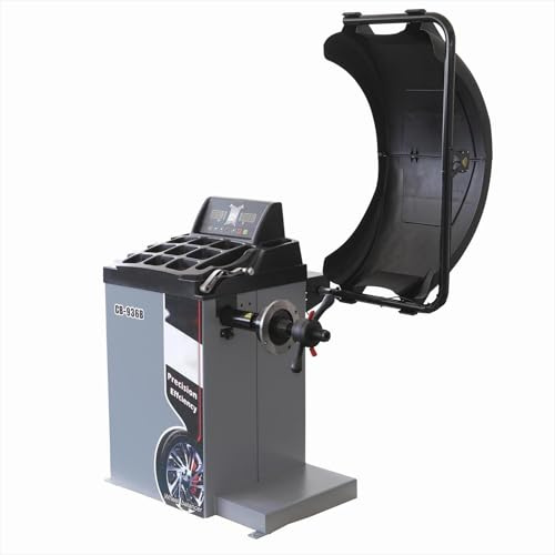 RebarTech Radauswuchtmaschine, Reifenwuchtmaschinen, mit automatischer Positionierungsfunktion, automatisches dynamisches Reifenauswuchtgerät für 10-24 Zoll Raddurchmesser, Spannung 220~230 V