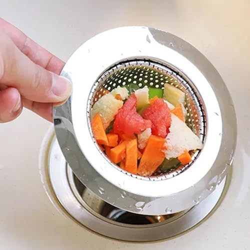 3 Stücke Abflusssieb Küchenspüle Haarsieb Dusche - Waschbecken Sieb Abflusssieb Badewanne, Sink Drain Strainer Edelstahl, Außendurchmesser: 11.5cm, Innendurchmesser: 7cm, Tiefe: 2.2cm