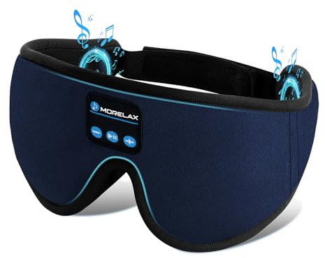 Schlafmaske mit Bluetooth-Kopfhörern (Tiefblau)