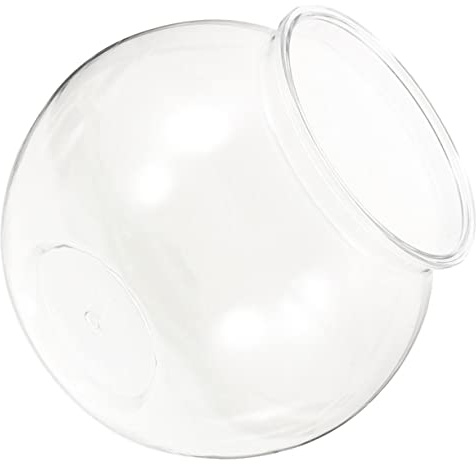 BESPORTBLE Anti-Drop-goldfischglas Fischglasvase Schüssel Automatisch Aquarium Rund Fischschale Mit Deckel Futterring Für Fische Klare Blasenschale Mittelstücke Transparent Plastik