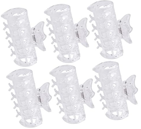 Beaupretty 6 Stück Dauerwelle Über Nacht Rollbackenklemmen Eisstockschießen Volumen Groß Lockenstab Lockenwickler Kleiner Klipp Klammer Heißrollenklemme Transparent