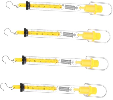 Amosfun 4pezzi Dinamometro Molla Tubolare Misuratore Di Newton Bilancia Molla Per Esperimenti Di Fisica Meccanica Gancio Alla Base