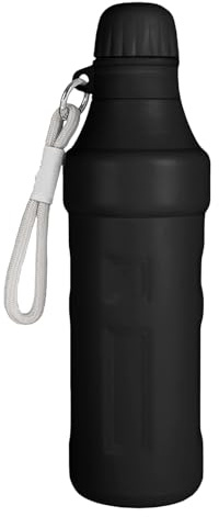 Gourde Isotherme - 500ML Acier Inoxydable Petit Goulot | Bouteille Isolation Sous Vide Avec Sangle | Pour Café Boissons Chaudes Froides Sports Plein Air Gym Usage Intérieur, Étanche Voyage