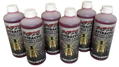 Pack de six liquides pour pièges à guêpes SUBITO 500 ml