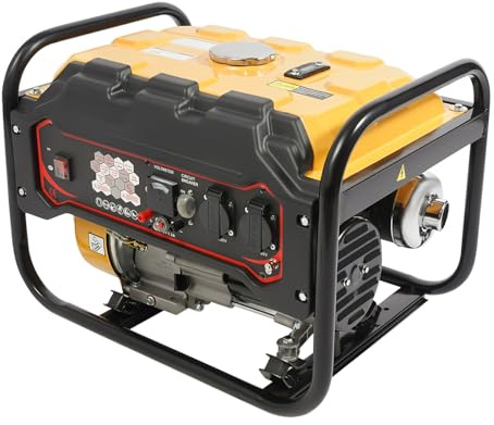 Generador de electricidad, 2000 W, generador de gasolina de 4 tiempos, motor de accionamiento de 6,5 CV, depósito de 15 l, generador de corriente de emergencia para camping, construcción, casa de
