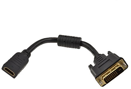 DVI-D 24+1 Stecker Zum HDMI Buchse Digital Adapter Kabel 15 cm Vergoldeten