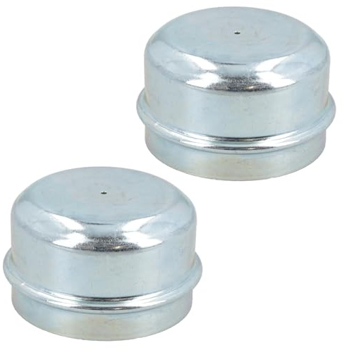 AB Tools 2 Replacement 50mm Metal Dust Cap Wheel Hub Trailer Bearing Grease Cover