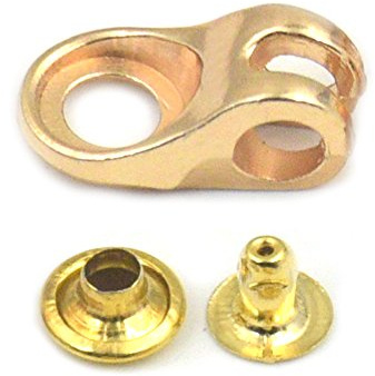 Fujiyuan 12 Sets Stiefel Ösen Haken Schnalle Schnürsenkel Reparatur Jagd Wandern mit Nieten für Klettern Hardware Beschläge DIY Mode Stiefel Licht Gold