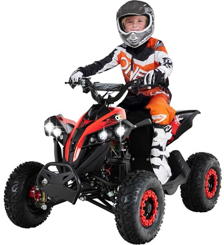 Actionbikes Motors Kinder Quad Elektro ATV Reneblade (Schwarz/Rot)