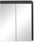 trendteam smart living - Amanda - Spiegelschrank - Grau Hochglanz - moderner Badspiegel mit 3 Fächern - (BxHxT) 60 x 77 x 17 cm - 2 Einlegeböden - Kratzfest