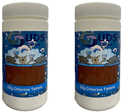 SUDS-ONLINE 100 Chlorine Tablets 20g *Class 1* Hot Tubs Swimming Pool Tub 2kg Tablet grams