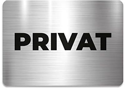 Türschild Tuerschild Tür Schild Privat 14,8 cm x 10,5 cm selbstklebend Aufkleber Haus Büro Praxis Geschäft