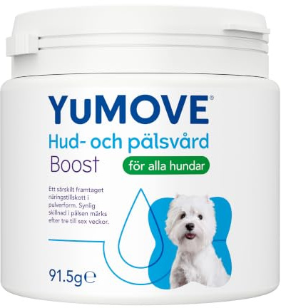 Yumove Hud & Päls Hund Pulver - 180 Skopor För Klor & Närande Hårvård Aktiv | Zink, Biotin, Vitamin A, C, E, Stödjer Frisk Hud Och Päls, Strö Över Fodret, Vetenskapligt Underbyggd, Veterinärrekommenderad